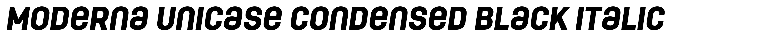Moderna Unicase Condensed Black Italic